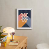 "Overjoyed" - Art Print in Navy by Sophie Owens - In a Room