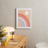 "Double Rainbow with Moon and Sun II" - Art Print in Sun by Emanuela Carratoni - In a Room