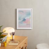 "Rainbows and Sunshine" - Art Print in Soft Pink by Lindsay Kelly Art - In a Room