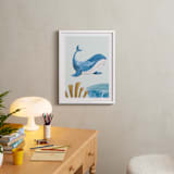 "Ocean Friends I" - Art Print in Whale by Teju Reval - In a Room