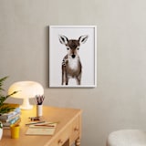 "Baby Animal Deer" - Art Print in chestnut brown by Cass Loh - In a Room