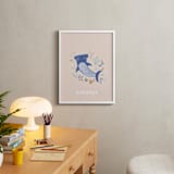 "Sharky cute" - Personalized Art Print in Blush by Tati Abaurre - In a Room