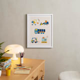 "The Truck Gang" - Art Print in Periwinkle by Kartika Paramita - In a Room