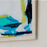 "Dancing on a Hill" - Art Print in Green Gold by Katie Craig - Frame Close-up