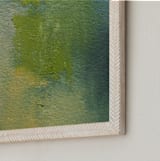 "Sap Sky and Earth" - Art Print in Sap Green by Lynne Millar - Frame Close-up