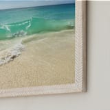 "A Splash of Green" - Art Print in Turquoise Blue by Carole Crohan - CaroleeXpressions - Frame Close-up
