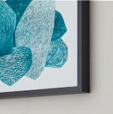 "Sea stones" - Art Print in Deep Sea by Emily Kariniemi - Frame Close-up