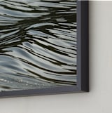 "Wave Forms" - Art Print in grey blue green by Sea and Sky - Frame Close-up