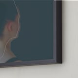 "Poise" - Art Print in Prussian blue by Maja Cunningham - Frame Close-up