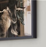 "Peeking" - Art Print in Umber by Paula Pecevich - Frame Close-up