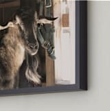 "Peeking" - Art Print in Umber by Paula Pecevich - Frame Close-up