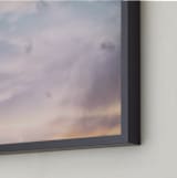 "Dark Clouds at Sunset" - Art Print in Sunset pink by Carol Schiraldi - Frame Close-up