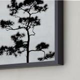 "Be like a tree." - Art Print in soothing grey by Dawn Smith - Frame Close-up