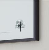 "Winter Tree" - Art Print in Snow by Robin Ott - Frame Close-up