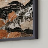 "On the Rocks" - Art Print in Papaya by Courtney Crane - Frame Close-up