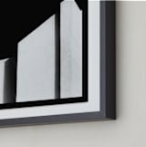 "Architecture Noir" - Art Print in deep black by Kaitie Bryant - Frame Close-up