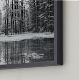 "Hazy Mirror" - Art Print in Black & White by Tania Medeiros - Frame Close-up