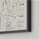 "City Ragtimes" - Art Print in Sandpaper by Catilustre - Frame Close-up