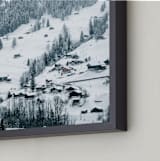 "White Blanketed Hills" - Art Print in Snow White by Ying C. - Frame Close-up