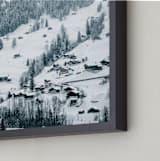 "White Blanketed Hills" - Art Print in Snow White by Ying C. - Frame Close-up