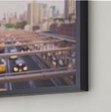 "Brooklyn Bridge Abstract" - Art Print in Blush by Ann Hudec - Frame Close-up