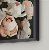 "Popping Peonies" - Art Print in Blush by Rachel Nelson - Frame Close-up
