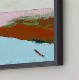 "Breaking Barriers" - Art Print in Tuscan Red by Karyn Denten - Frame Close-up