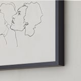 "Three Faces" - Art Print in Eggshell White by Kirsta Benedetti - Frame Close-up
