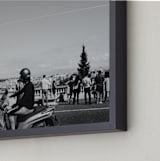 "Rome Vacay" - Art Print in Black and White by Becca Beers - Frame Close-up