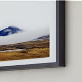 "Dressed in Blue" - Art Print in Blue by Tania Medeiros - Frame Close-up