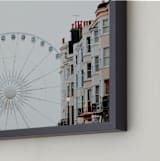 "Down the Street" - Art Print in Coastal Fog by Annie Montgomery - Frame Close-up