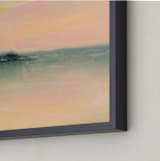 "Quiet Cove" - Art Print in Peach by Lindsay Megahed - Frame Close-up