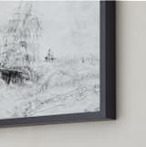 "Seaworthy" - Art Print in charcoal by Ramnik Velji - Frame Close-up