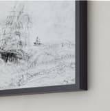 "Seaworthy" - Art Print in charcoal by Ramnik Velji - Frame Close-up