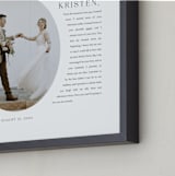 "Our Vows: Framed Photo" - Framed Photo in White by Sarah Curry - Frame Close-up