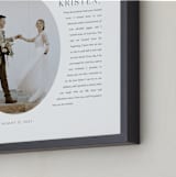 "Our Vows: Framed Photo" - Framed Photo in White by Sarah Curry - Frame Close-up
