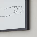"Sleepy Kitty" - Art Print in White by Tyler Tea - Frame Close-up