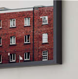 "Windows of Dublin" - Art Print in Red Brick by Monday Project - Frame Close-up