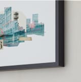 "City Dream" - Art Print in Haze by Field and Sky - Frame Close-up