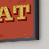 "EAT" - Art Print in Bisque by Rochelle Renee - Frame Close-up