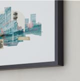 "City Dream" - Art Print in Haze by Field and Sky - Frame Close-up