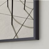 "Curves and Lines" - Art Print in Sepia by Megan Monismith - Frame Close-up