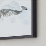 "Whale Series Two" - Art Print in cement grey by Shirley Lin Schneider - Frame Close-up