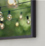 "String of Lights" - Art Print in Leaf Green by L. Daniel - Frame Close-up