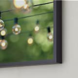 "String of Lights" - Art Print in Leaf Green by L. Daniel - Frame Close-up