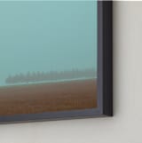 "Shrouded Trees" - Art Print in Dusty Cyan by Gabrial Reising - Frame Close-up