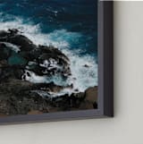 "Tidal Pools & Crashing Waves" - Art Print in Teal Ocean by Whitney Todd - Frame Close-up