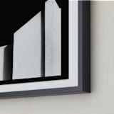 "Architecture Noir" - Art Print in deep black by Kaitie Bryant - Frame Close-up