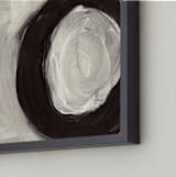 "Round and Round" - Art Print in Grey by Christiana Hudson - Frame Close-up