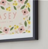 "Pink Lemonade" - Personalized Art Print in Lemonade by Haley McCoy - Frame Close-up